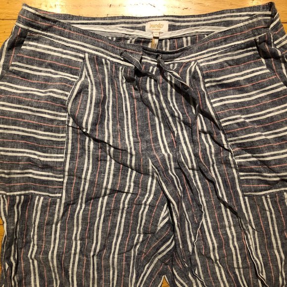 Laundry By Shelli Segal Women's Striped Linen-Blend Pants - Picture 7 of 9